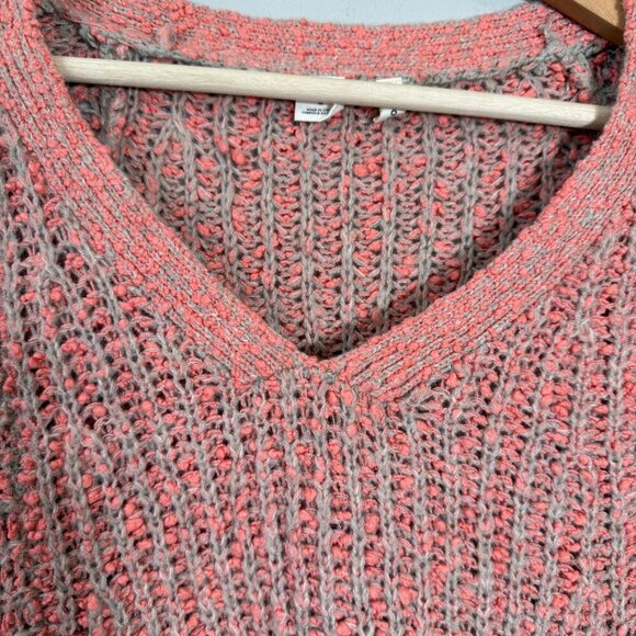 Anthropologie Moth Wool Alpaca Knit V-Neck Sweater Pullover Women's Medium Pink - Picture 7 of 15
